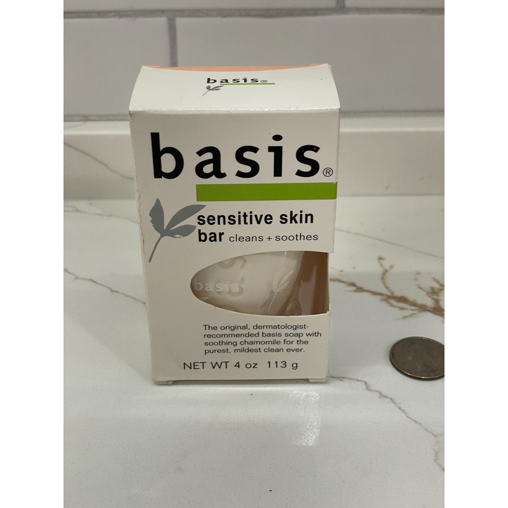 Basis Sensitive Skin‎ Bar Soap Cleansing Soothing 4 oz/113 g New